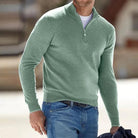 Men’s Quarter Zip Sweater With High Collar | Casual - Mason Luxor