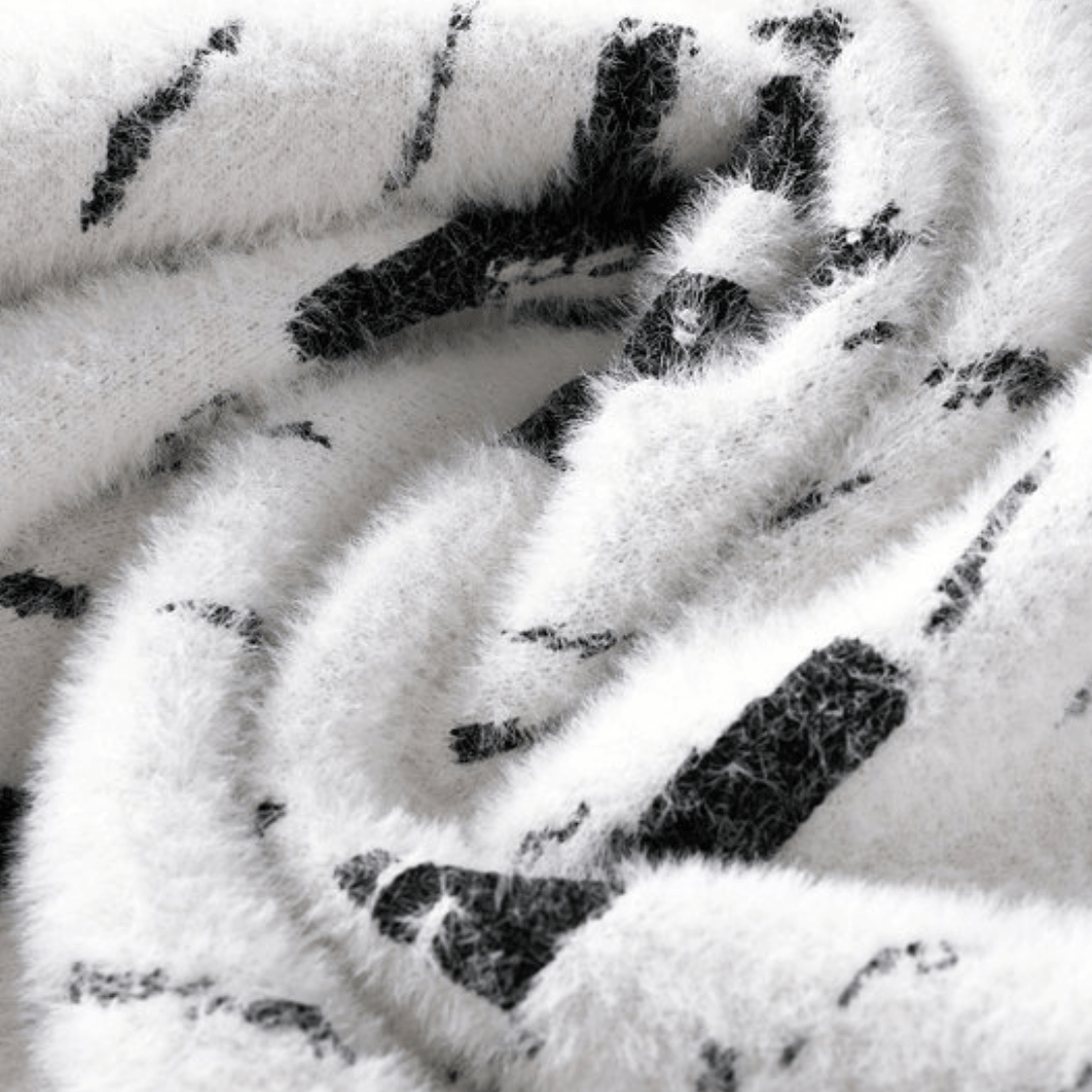 Men’s Sweater with Abstract Pattern | Fluffy - Mason Luxor