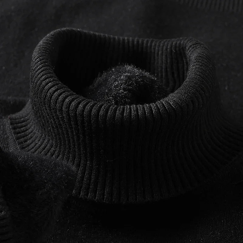 Men’s Sweater With Clean Rib Finish | Turtleneck - Mason Luxor