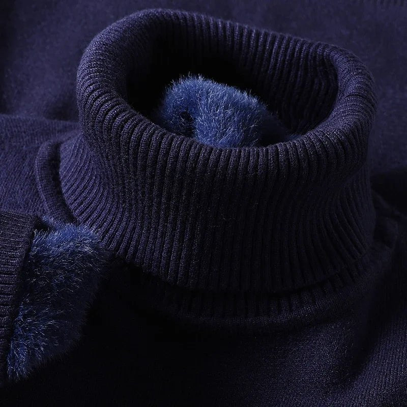 Men’s Sweater With Clean Rib Finish | Turtleneck - Mason Luxor
