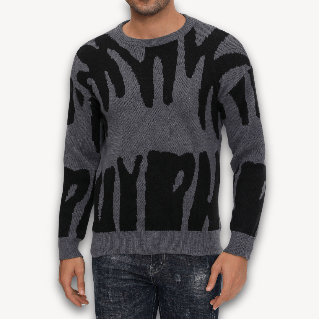 Men’s Sweater with Pattern Design | Long - Mason Luxor