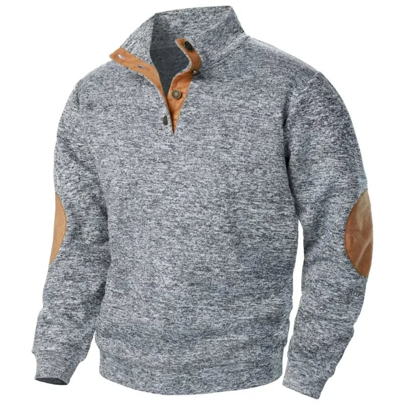 Men’s Sweatshirts With Button Neck | Casual - Mason Luxor