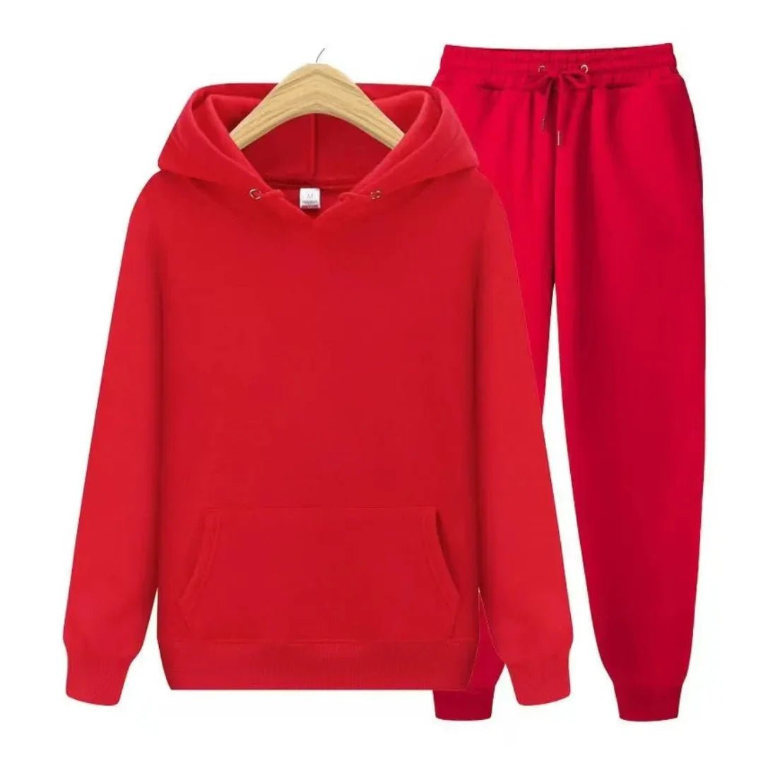 Men’s Tracksuits With Kangaroo Pocket Hoodie | Set - Mason Luxor