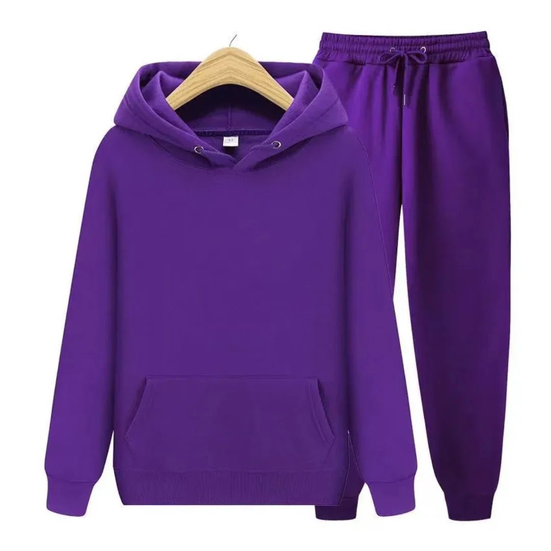 Men’s Tracksuits With Kangaroo Pocket Hoodie | Set - Mason Luxor