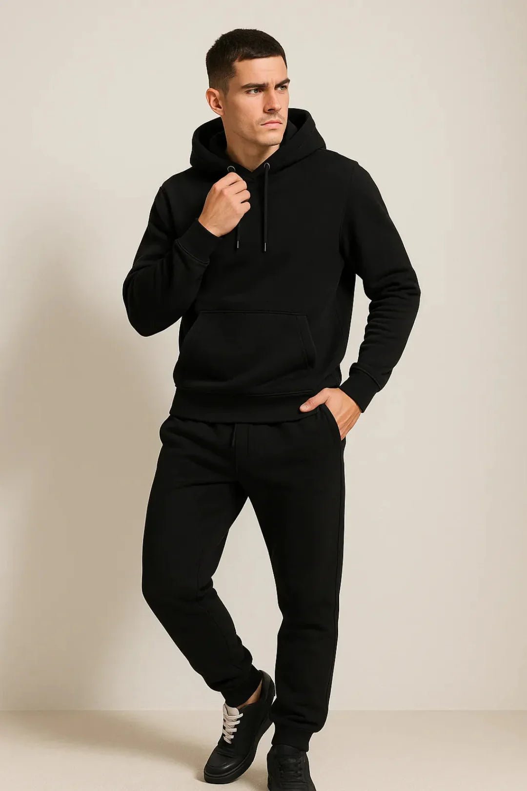 Men’s Tracksuits With Kangaroo Pocket Hoodie | Set - Mason Luxor