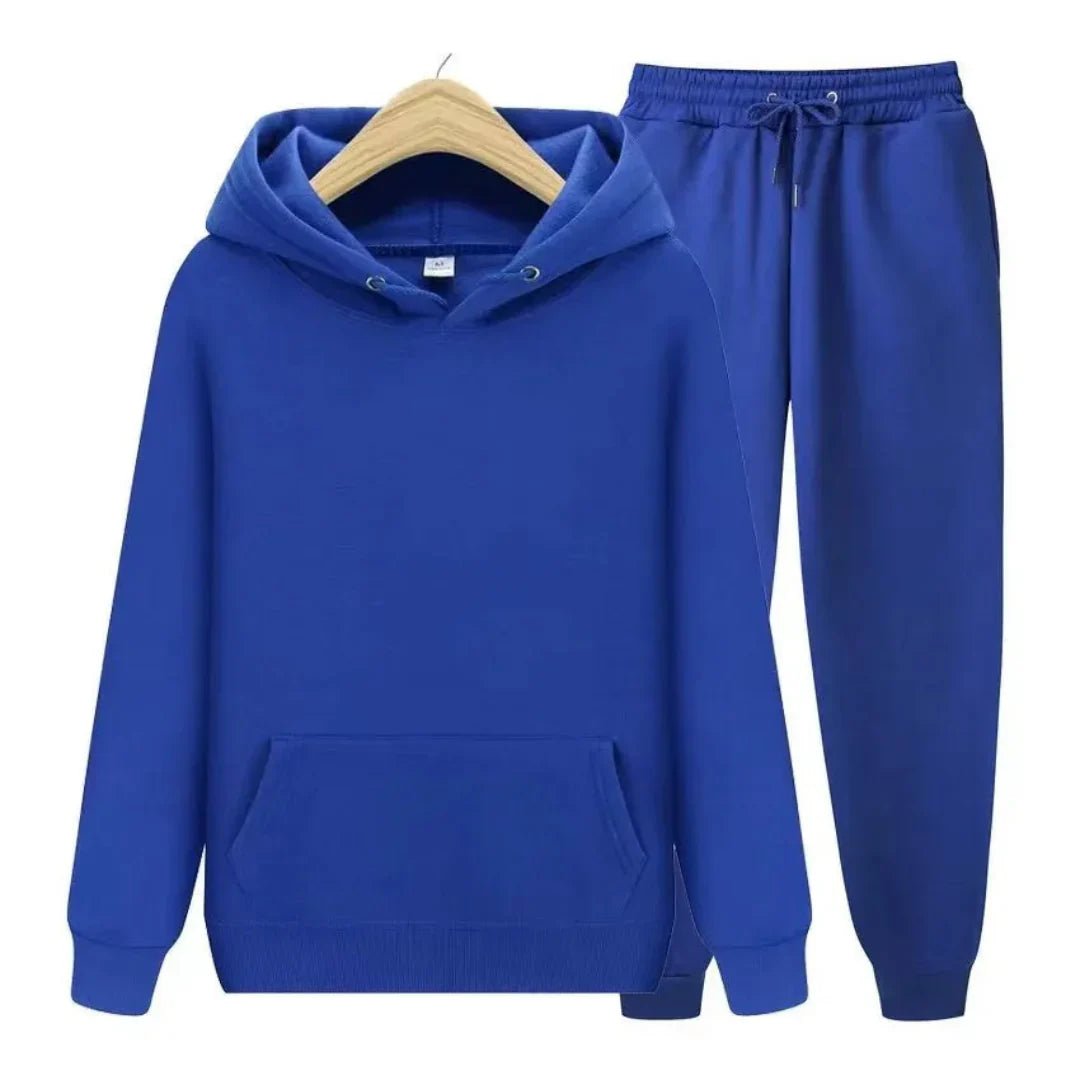 Men’s Tracksuits With Kangaroo Pocket Hoodie | Set - Mason Luxor