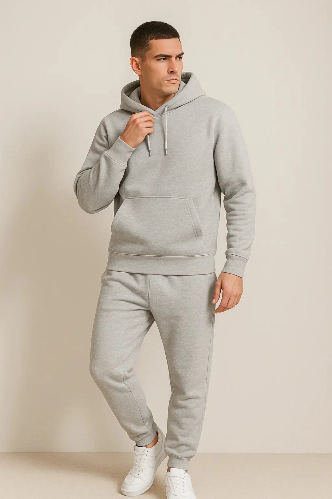 Men’s Tracksuits With Kangaroo Pocket Hoodie | Set - Mason Luxor