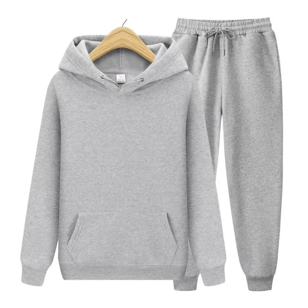 Men’s Tracksuits With Kangaroo Pocket Hoodie | Set - Mason Luxor