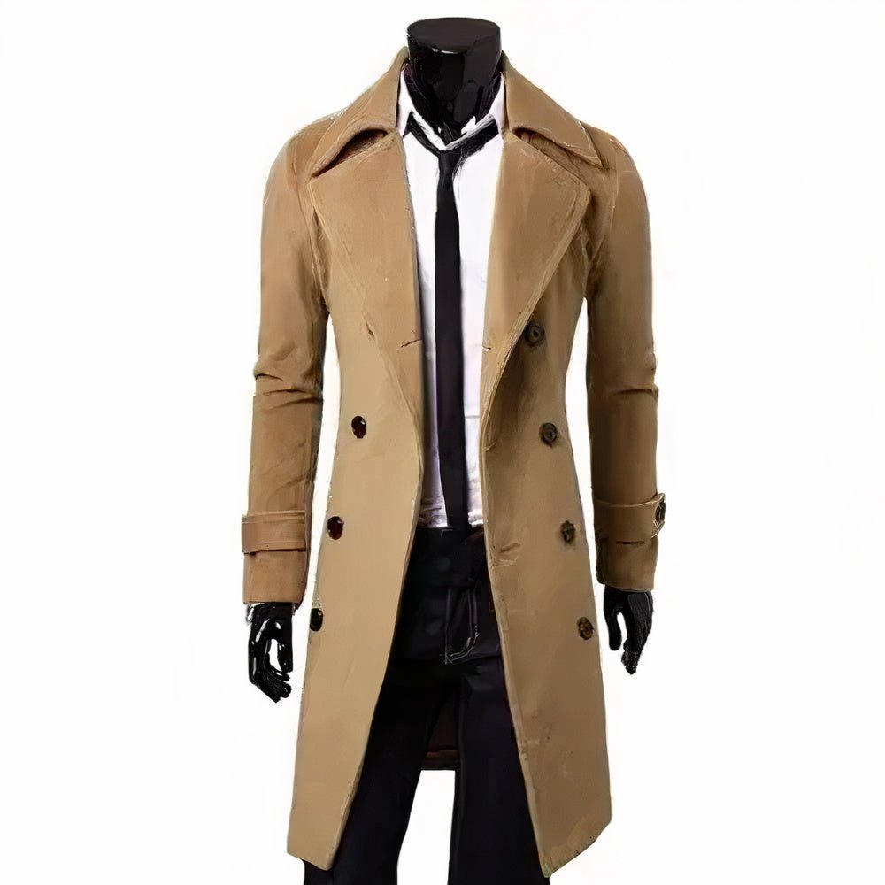 Men’s Trench Coat With Wide Lapel | Winter - Mason Luxor