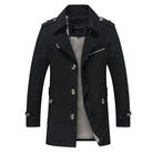 Men’s Trench Coat With Zip Chest Pocket | Winter - Mason Luxor