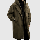 Men’s Winter Trench Coat with Faux Fur Lining | Long - Mason Luxor