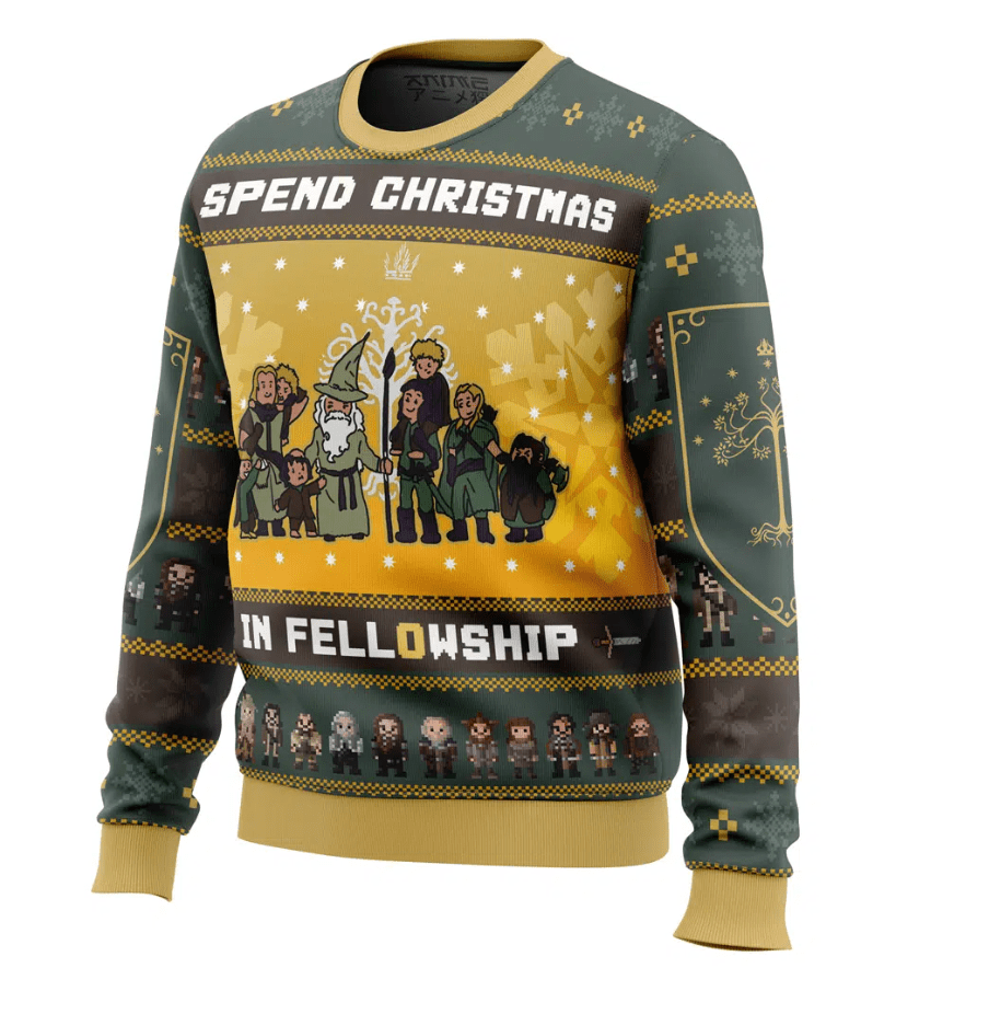 Men’s Yellow Christmas Jumper With Character Design | Funny - Mason Luxor