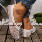 Mesh Ballet Flats for Women – Breathable Summer Mary Jane Shoes - Mason Luxor