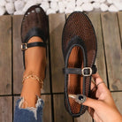 Mesh Ballet Flats for Women – Breathable Summer Mary Jane Shoes - Mason Luxor