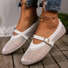 Mesh Ballet Flats for Women – Breathable Summer Mary Jane Shoes - Mason Luxor