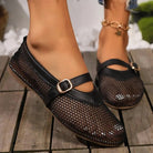 Mesh Ballet Flats for Women – Breathable Summer Mary Jane Shoes - Mason Luxor
