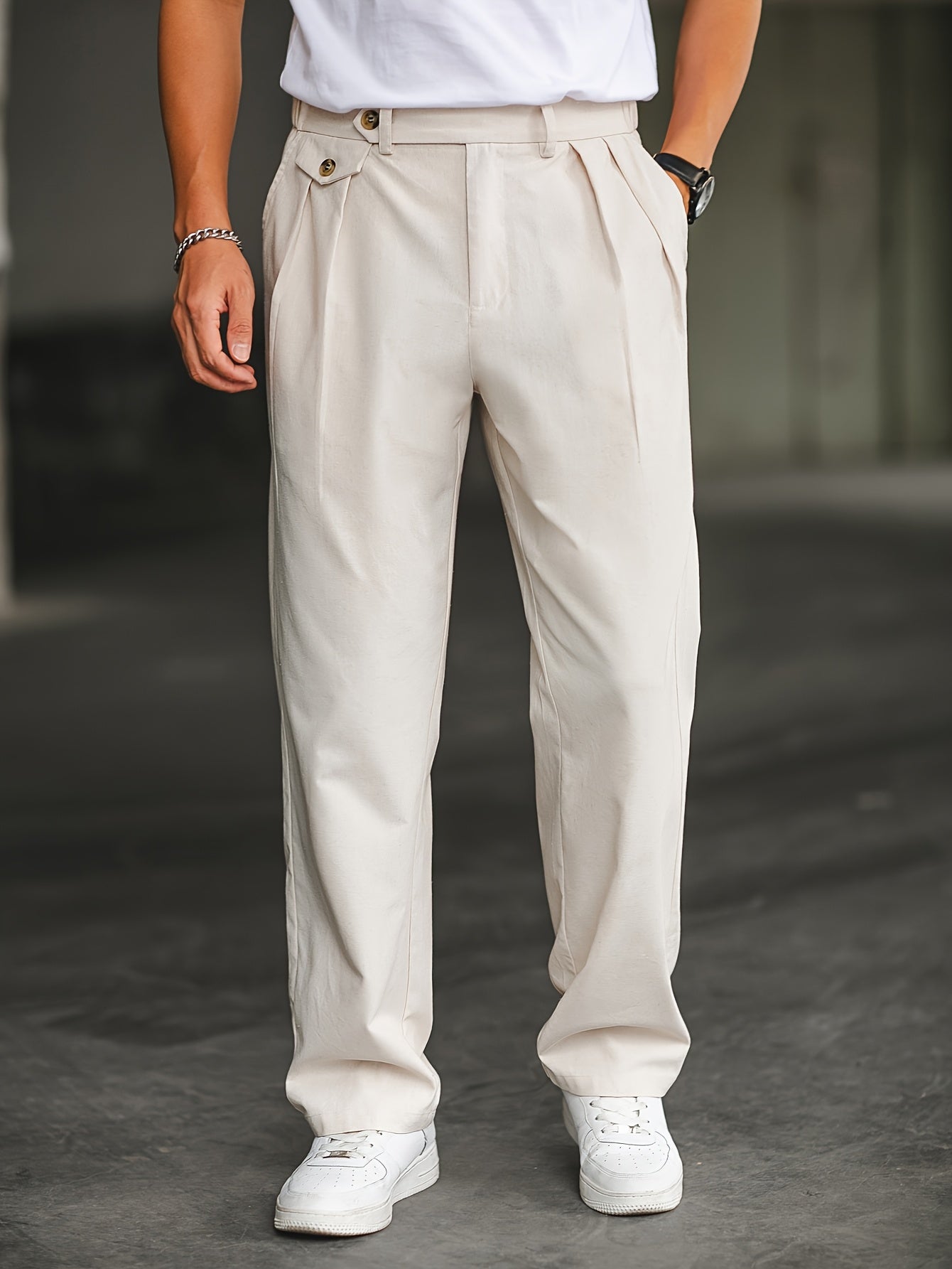 Sant | Linen Straight Pants – Old Money Style Men - Mason Luxor