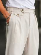 Sant | Linen Straight Pants – Old Money Style Men - Mason Luxor