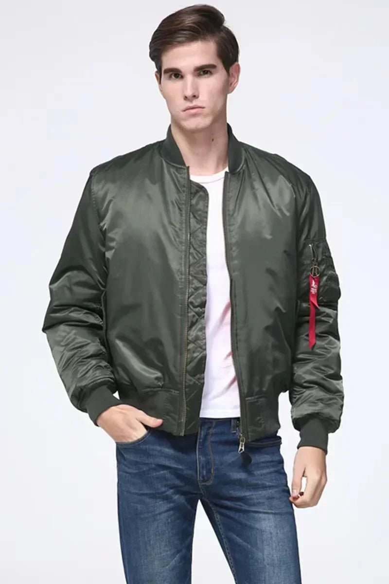 Unisex Bomber Jacket With Zip Pocket | Casual - Mason Luxor