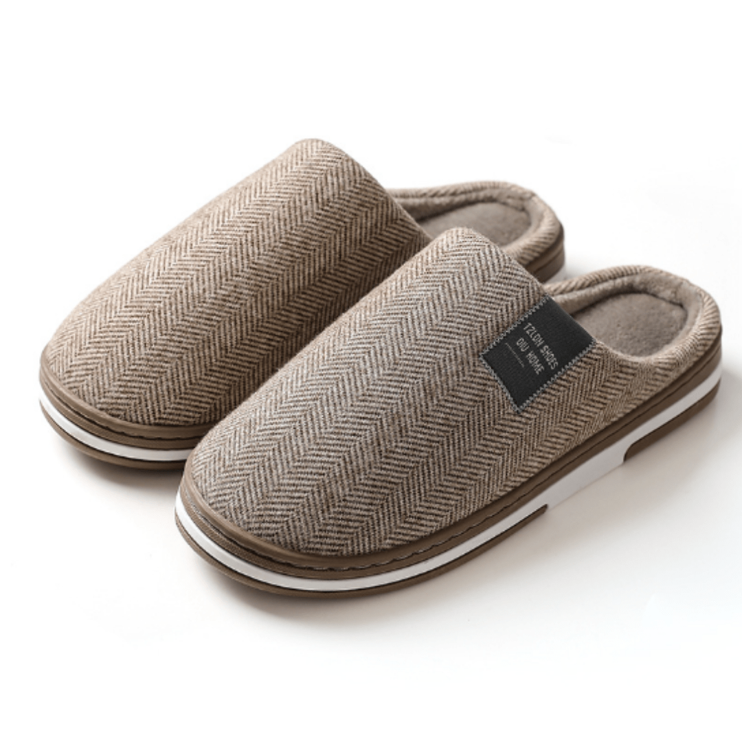 Unisex Slippers With Herringbone Design | Indoor - Mason Luxor