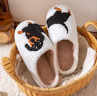 Unisex White Slippers With Dog Design | Indoor - Mason Luxor