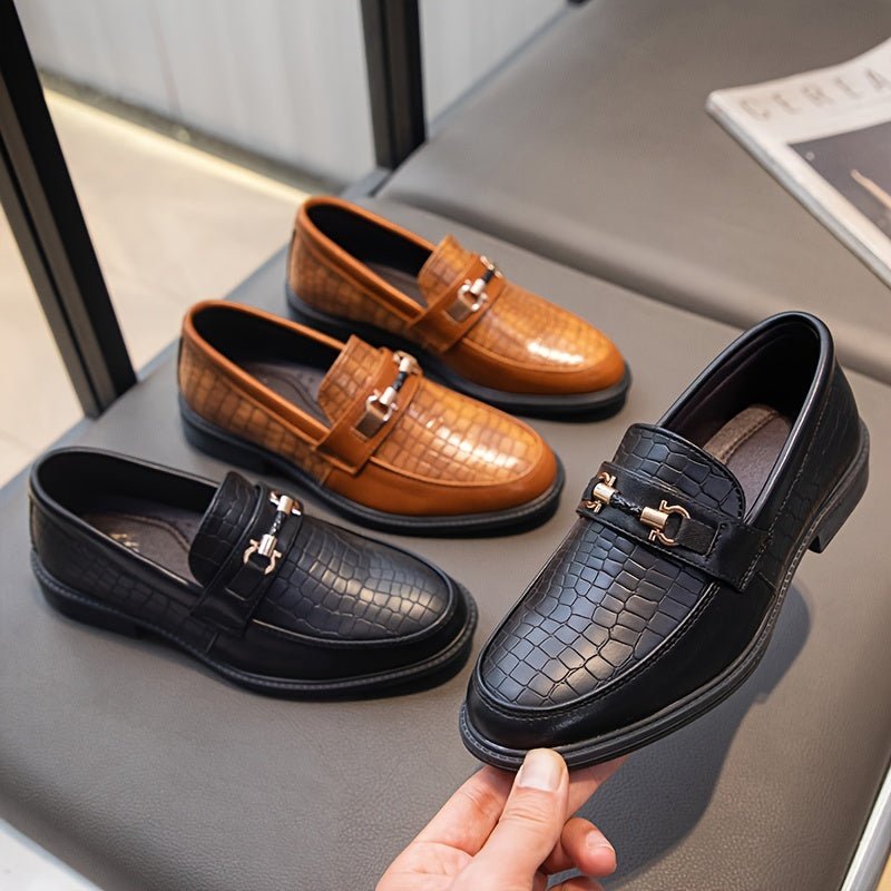 Veyro | Boys Vintage Slip - On Loafers – PU Leather Shoes - Mason Luxor