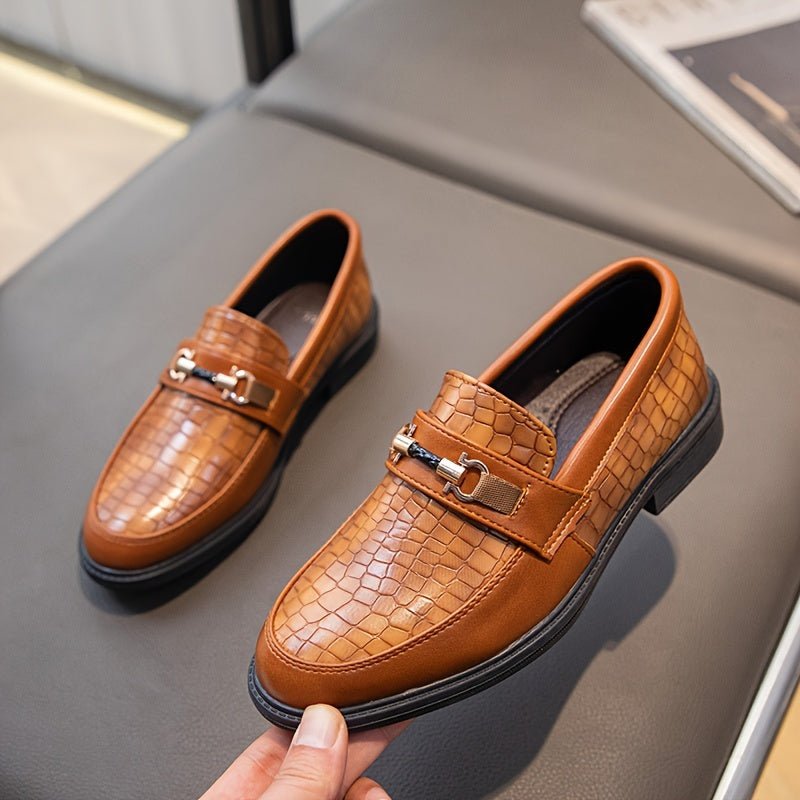 Veyro | Boys Vintage Slip - On Loafers – PU Leather Shoes - Mason Luxor