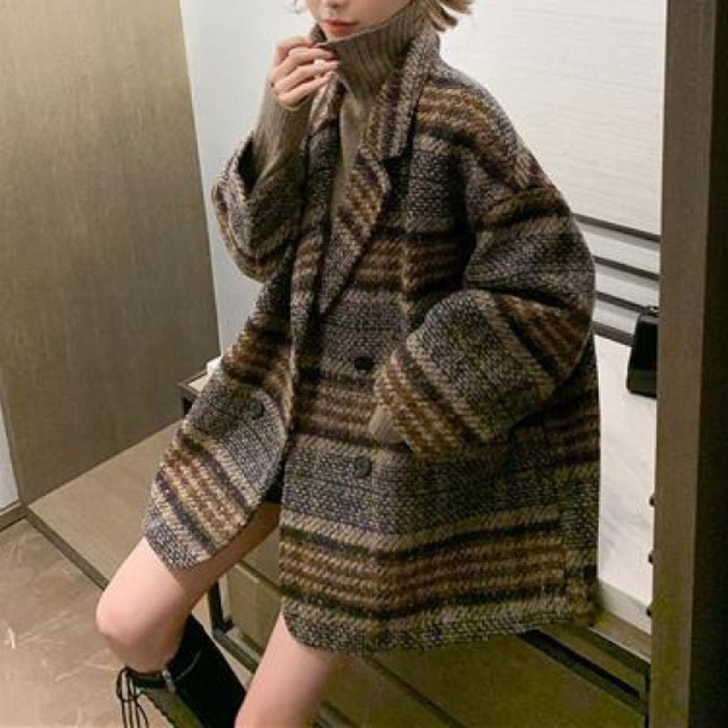 Women Coats with Plaid Design | Winter - Mason Luxor