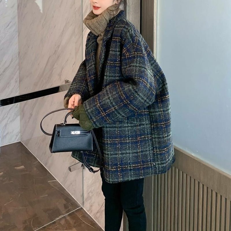 Women Coats with Plaid Design | Winter - Mason Luxor