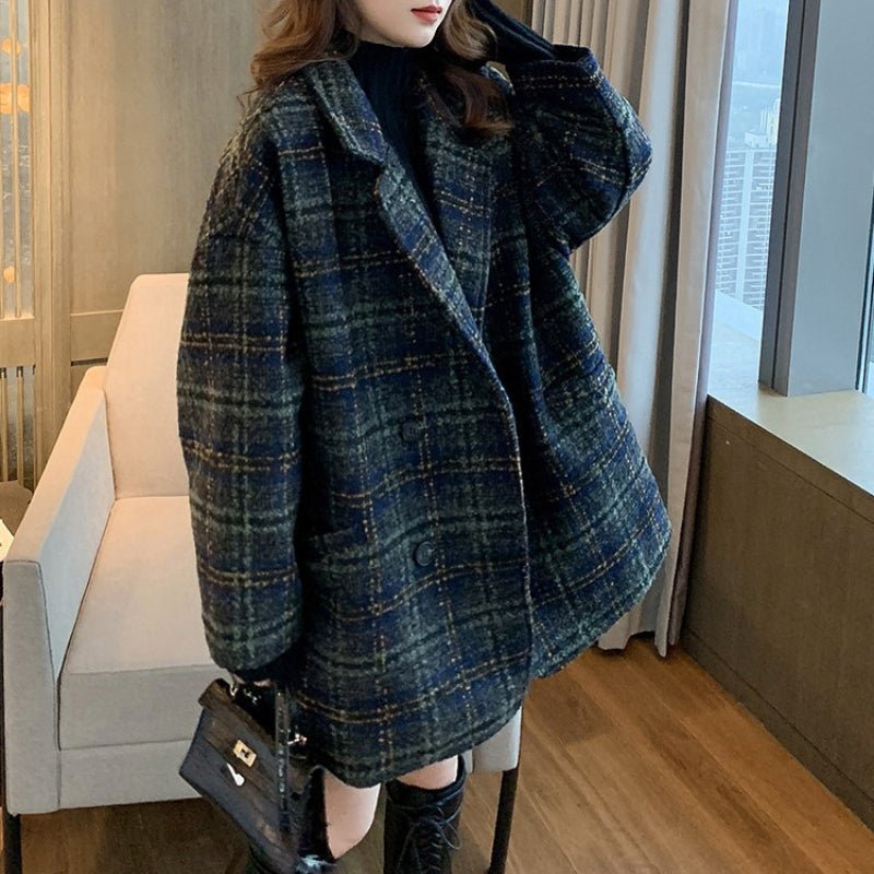 Women Coats with Plaid Design | Winter - Mason Luxor