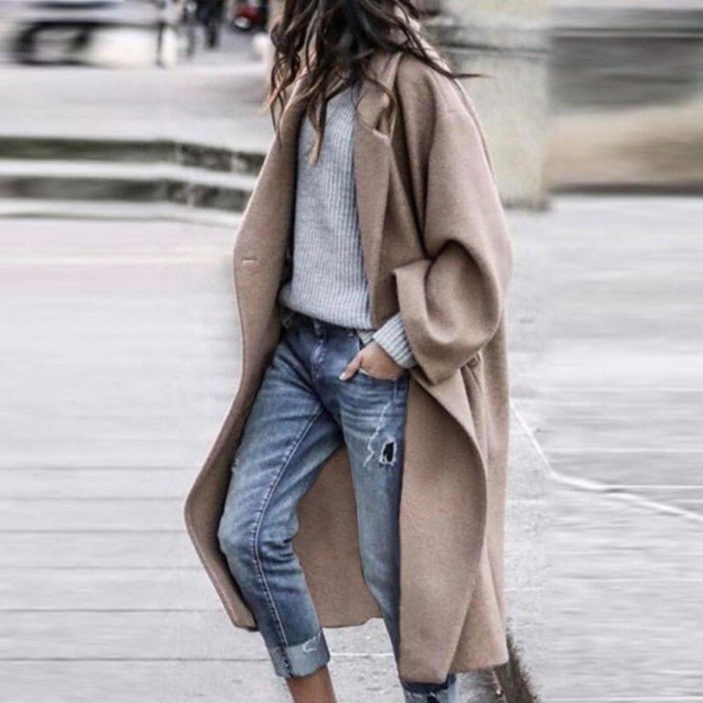 Women Long Winter Coats With Open Front | Oversized - Mason Luxor