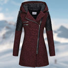 Women Winter Coats With Quilted Sleeves | Hooded - Mason Luxor