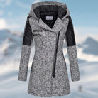 Women Winter Coats With Quilted Sleeves | Hooded - Mason Luxor