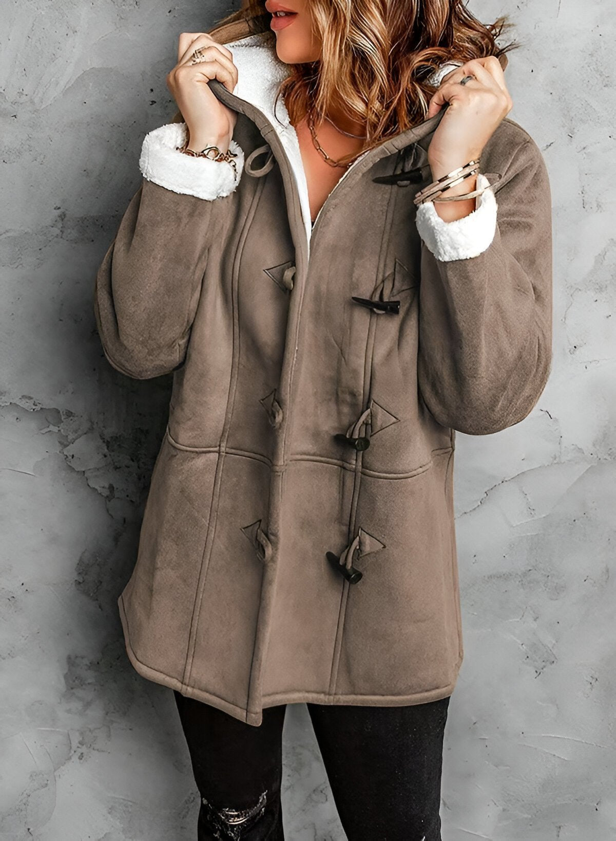 Women Winter Coats With Toggle Fastening | Hooded - Mason Luxor