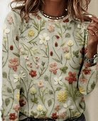 Women’s Beige Jumpers With Floral Design | Spring - Mason Luxor