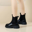 Women’s Black Chelsea Boots With Chunky Sole | Casual - Mason Luxor