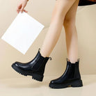 Women’s Black Chelsea Boots With Chunky Sole | Casual - Mason Luxor