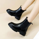 Women’s Black Chelsea Boots With Chunky Sole | Casual - Mason Luxor