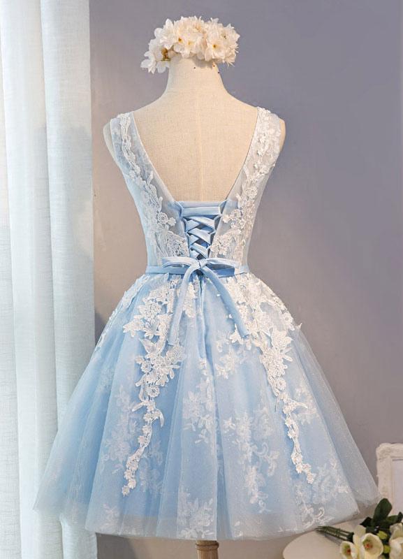 Women’s Blue Prom Dresses With Tulle Skirt | Party - Mason Luxor