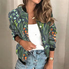 Women’s Bomber Jacket With Printed Design | Casual - Mason Luxor