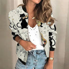 Women’s Bomber Jacket With Printed Design | Casual - Mason Luxor