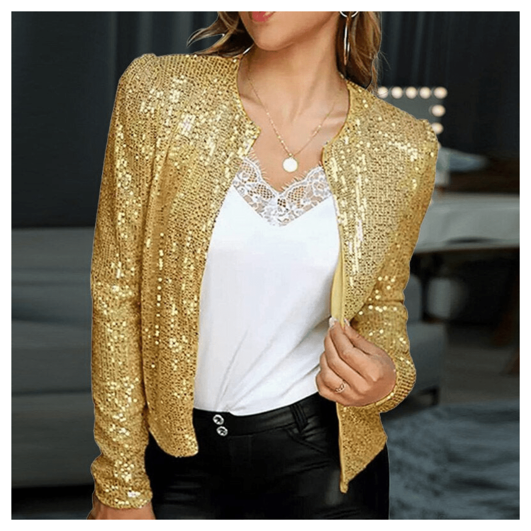 Women’s Bomber Jacket With Sequin Design | Party - Mason Luxor