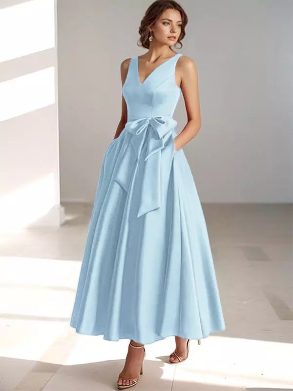 Women’s Bridesmaid Dresses With Bow Waist Detail | Formal - Mason Luxor