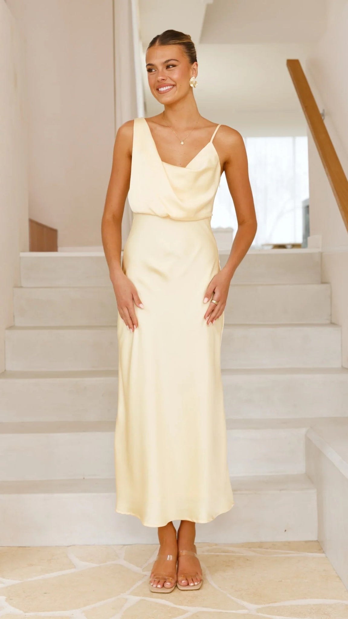 Women’s Bridesmaid Dresses With Cowl Neck Design | Summer - Mason Luxor