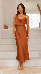 Women’s Bridesmaid Dresses With Cowl Neck Design | Summer - Mason Luxor