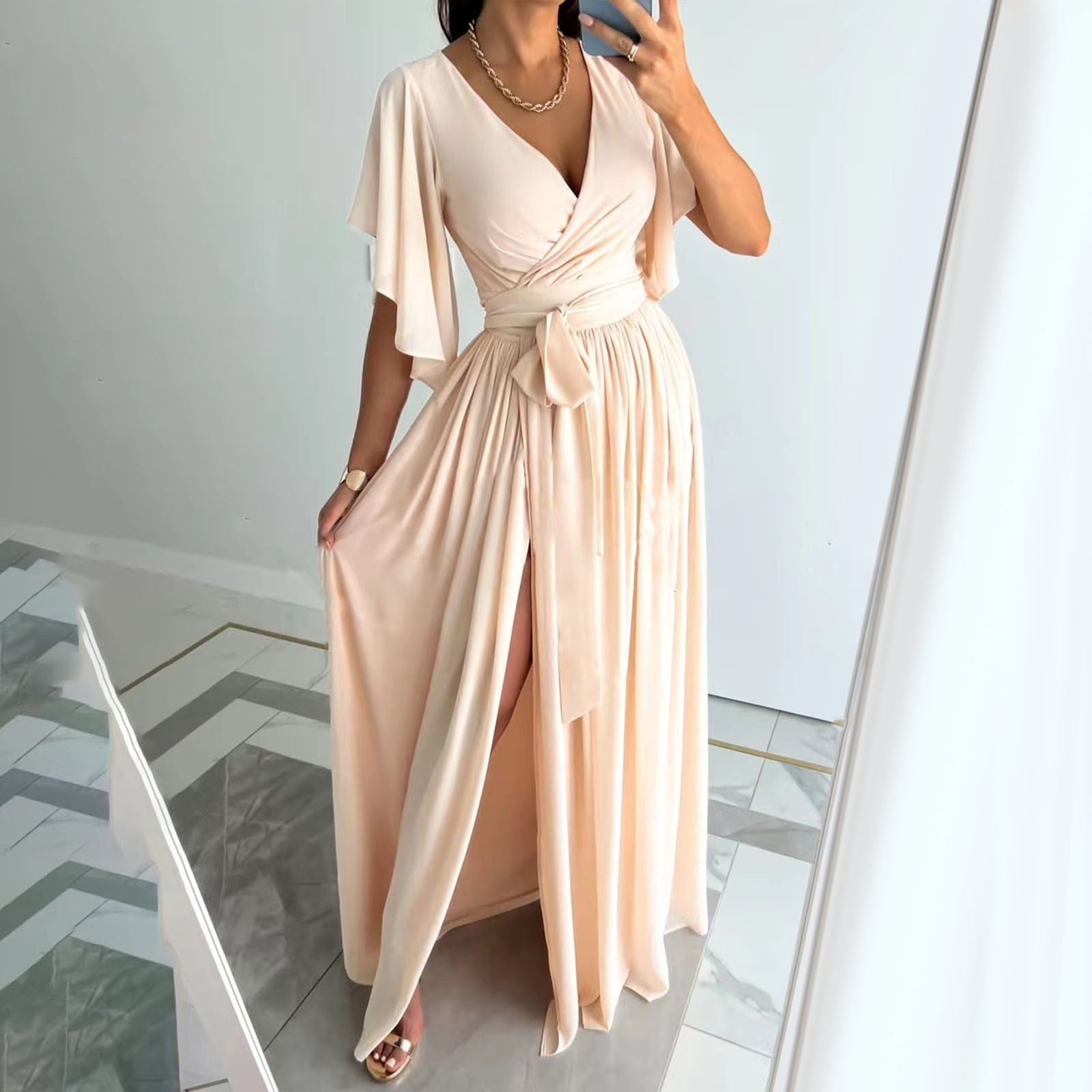 Women’s Bridesmaid Dresses With Flutter Sleeves | Summer - Mason Luxor