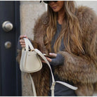 Women’s Brown Fur Coat With Fluffy Texture | Casual - Mason Luxor