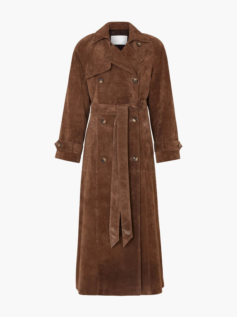 Women’s Brown Trench Coat With Long Fit | Winter - Mason Luxor