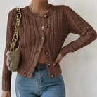 Women’s Cardigan With Cable Knit Pattern | Chunky - Mason Luxor