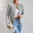 Women’s Cardigan With Cable Knit Pattern | Chunky - Mason Luxor